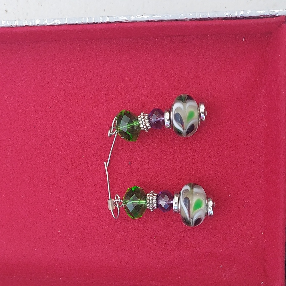 Beaded dangle earrings
